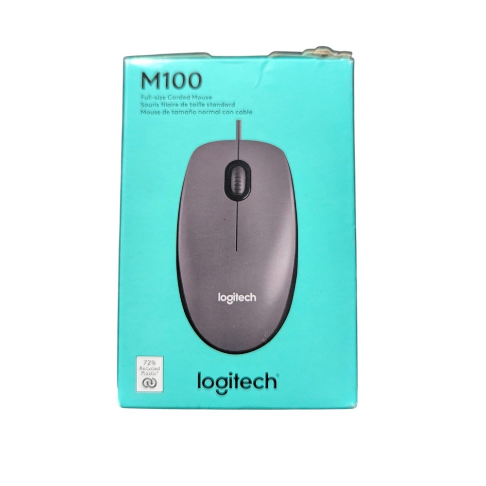 Z1U‎ Logitech M100 (910001601) Wired Optical Mouse Used Gently